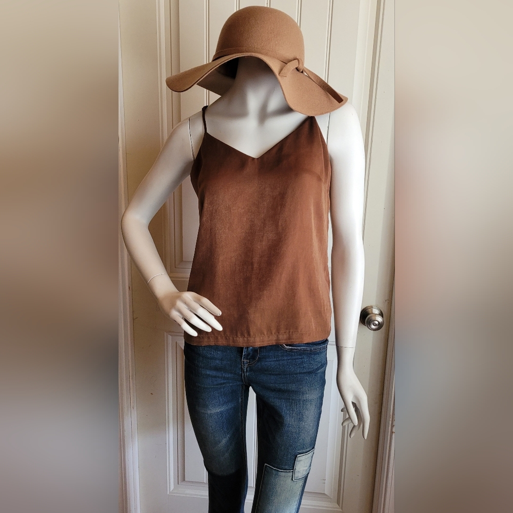 Prologue Brown Satin-Look Camisole Top S
